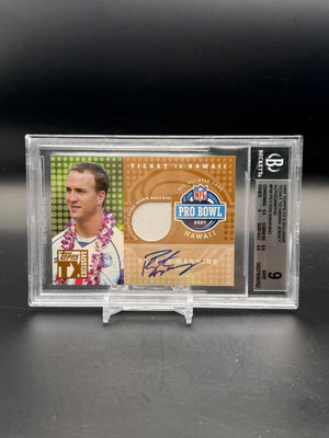 2007 Topps Peyton Manning Pro Bowl Ticket to Hawaii Auto BGS 9 #HAJA-PM WC