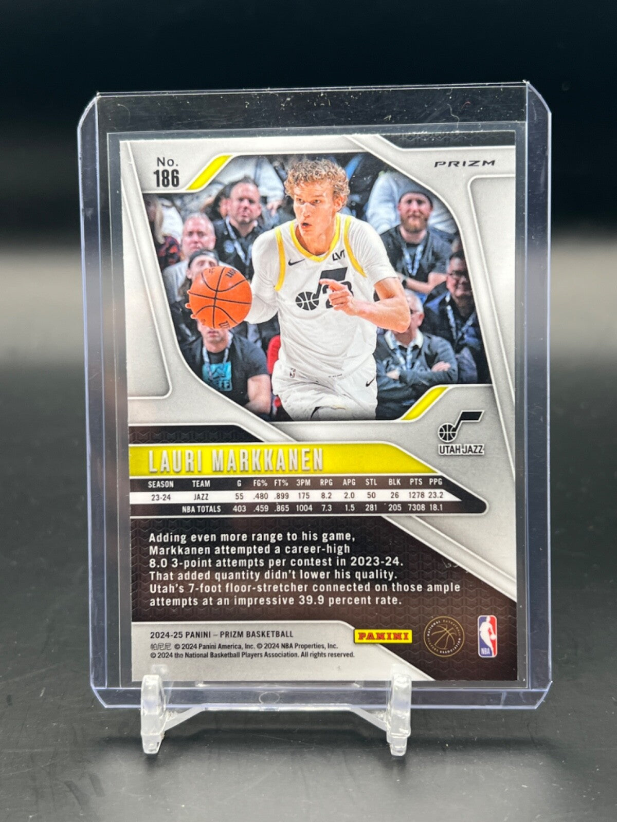 2024-25 Panini Prizm Lauri Markkanen Snakeskin Short Print Case Hit #186 WC