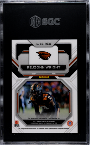 2023 Panini Prizm Draft Picks #SS-REW Rejzohn Wright Sensational Auto SGC 9.5 WC