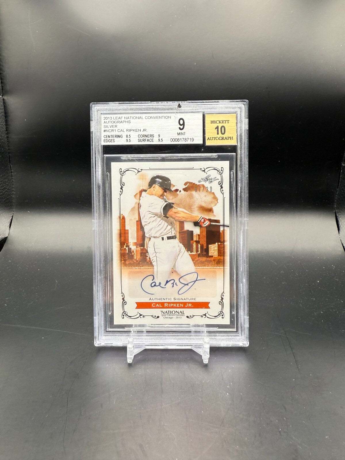 2013 Leaf National Convention Cal Ripken Jr. Auto BGS 9 /20 #NA-CRJ WC