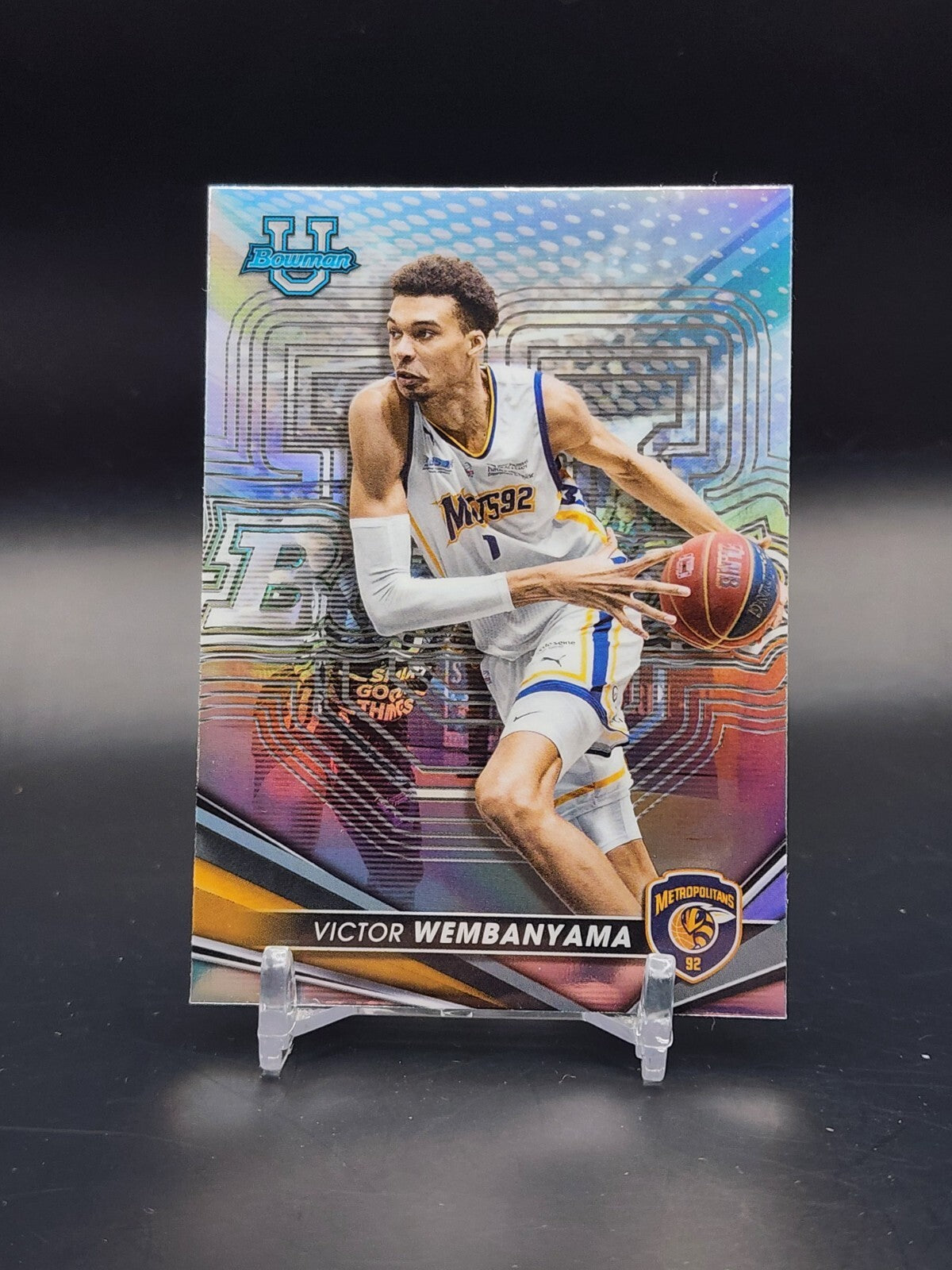 2022-23 Topps Bowman University Victor Wembanyama #51 Refractor - WC