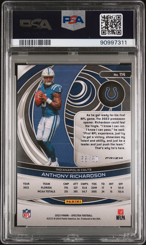 2023 Panini Spectra #114 Anthony Richardson /60 Interstellar PSA 10 WC