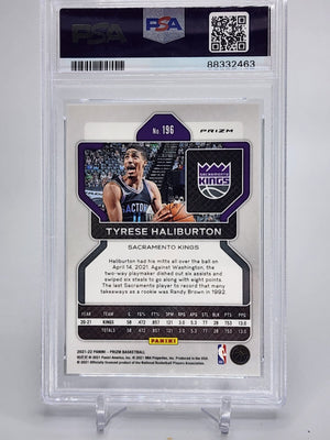 2021 Panini Prizm Tyrese Haliburton Purple Wave #196 PSA 10 Gem Color Match WC