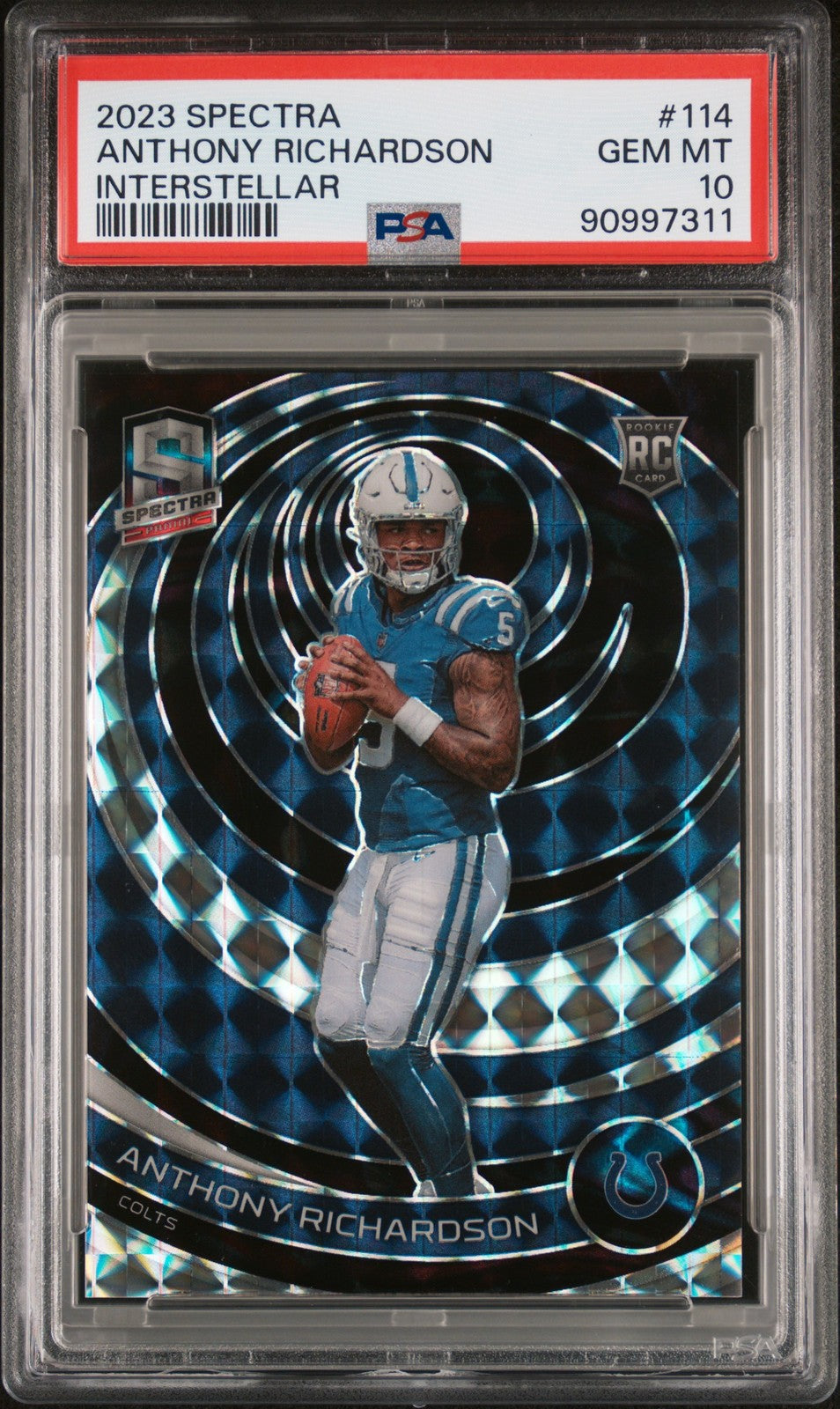 2023 Panini Spectra #114 Anthony Richardson /60 Interstellar PSA 10 WC