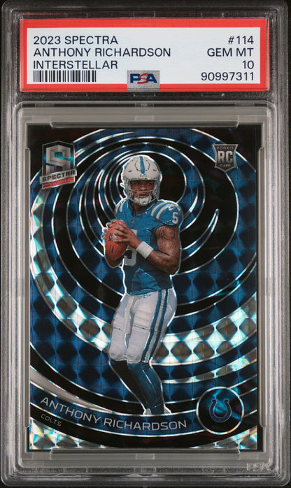 2023 Panini Spectra #114 Anthony Richardson /60 Interstellar PSA 10 WC
