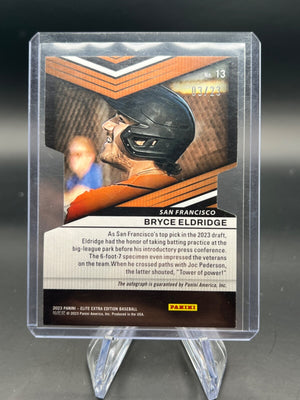 2023 Panini Elite Extra Edition Bryce Eldridge #13 Green /23 Auto WC