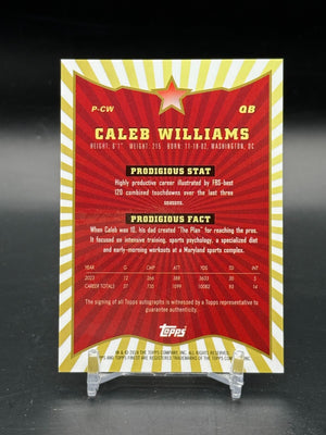 2024 Topps Finest Caleb Williams Finest Prodigies On Card Auto /25 #P-CW WC