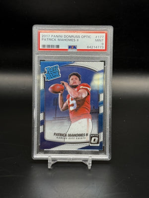 2017 Panini Donruss Optic Patrick Mahomes II Rated Rookie RC #177 PSA 9 WC