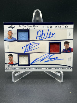 2025 Leaf In The Game Used Hex Auto Foden Pedri  Rice Gavi Endrick Camavinga /12