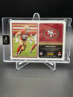 2022 Panini One #397 Nick Bosa Formula One Dual Patch Autographs Red #/25