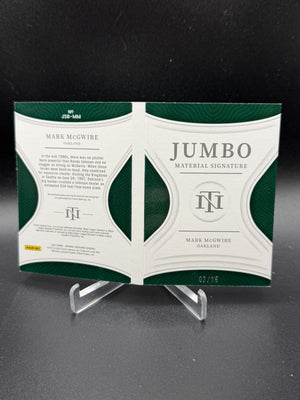 2022 National Treasures #JSB-MM Mark McGwire Jumbo Material Auto Booklet /25