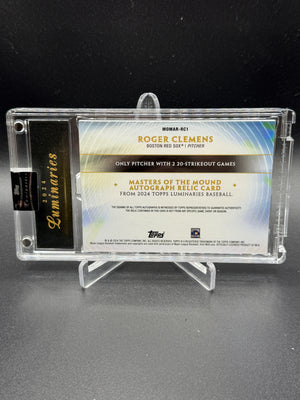 2024 Luminaries Masters of the Mound Auto Relics #MOMAR-RC1 Roger Clemens /25