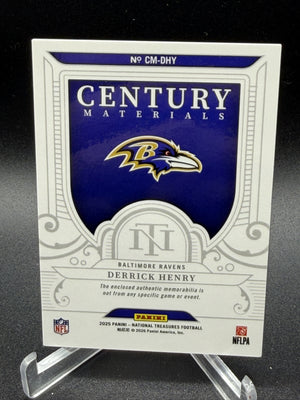 2025 Panini National Treasures #CM-DHY Derrick Henry Century Materials #/99