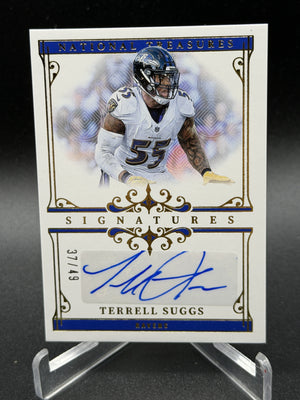 2025 Panini National Treasures #SIG-TSS Terrell Suggs Signatures Gold #/49