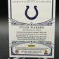 2025 National Treasures #RMAQ-TWN Tyler Warren Rookie Materials Auto Quad /99