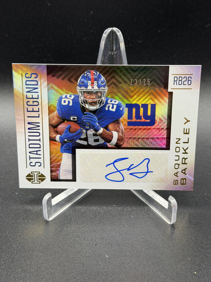 2020 Panini Illusions #SL21 Saquon Barkley Rookie RC Stadium Legends Auto #/25
