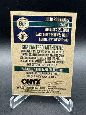 2020 Onyx Vintage Extended #EAJR Julio Rodriguez Autographs Blue
