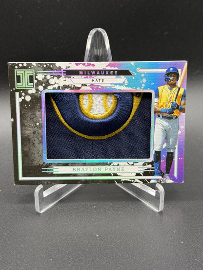 2025 Panini Impeccable #IJP-BP Braylon Payne Impeccable Jumbo Patches - Hats #/6