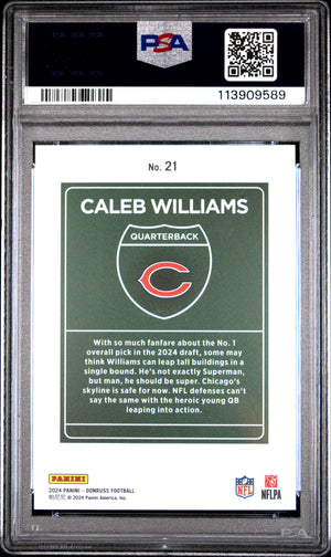 2024 Donruss #21 Caleb Williams Downtown PSA 8