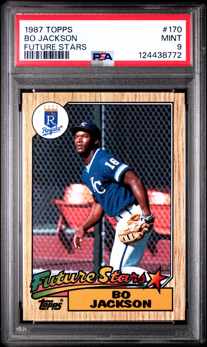 1987 Topps #170 Bo Jackson Future Stars PSA 9