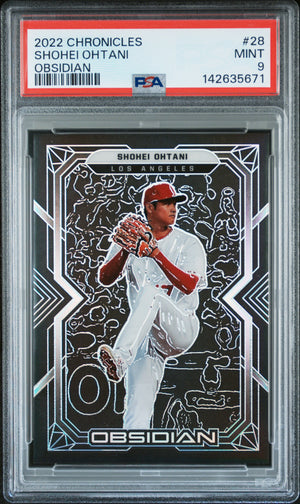 2022 Panini Chronicles #28 Shohei Ohtani Obsidian PSA 9