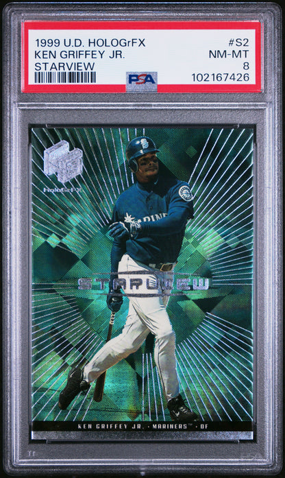 1999 Upper Deck HoloGrFX #S2 Ken Griffey Jr. StarView PSA 8