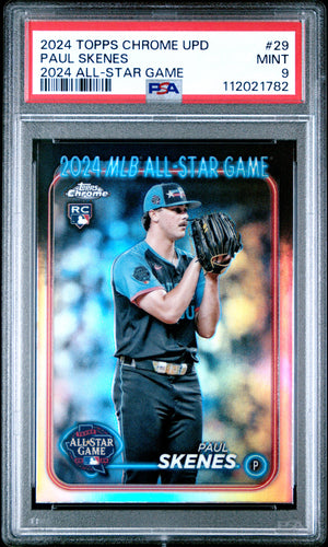 2024 Topps Chrome Update Paul Skenes Rookie RC All-Star Game PSA 9