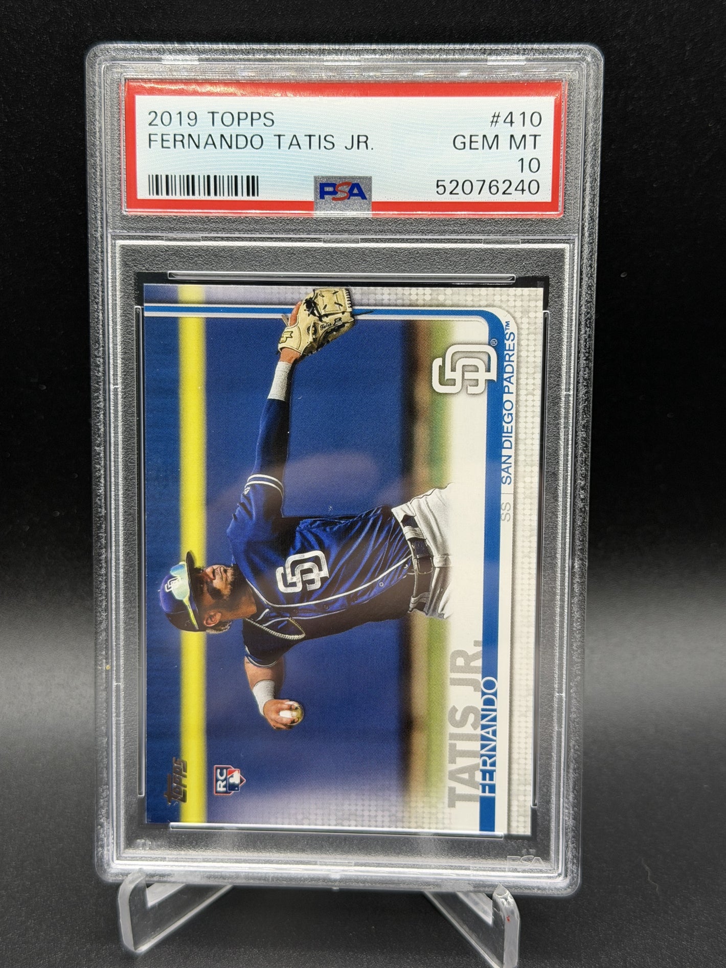 2019 Topps #410 Fernando Tatis Jr. Rookie RC PSA 10