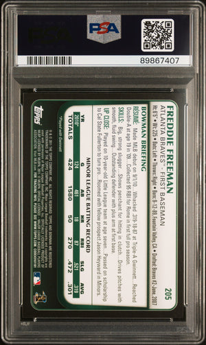 2011 Bowman #205 Freddie Freeman Rookie RC PSA 9
