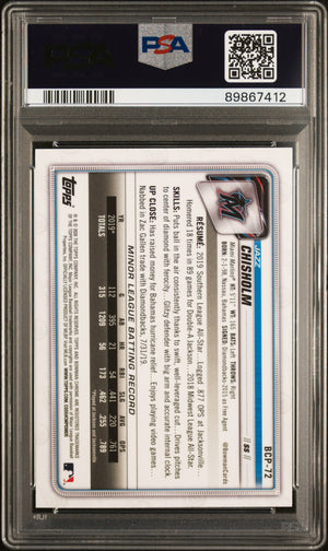 2020 Bowman Mega #BCP-72 Jazz Chisholm Chrome Refractor PSA 10
