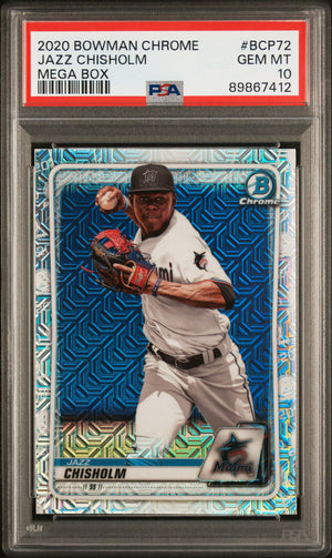 2020 Bowman Mega #BCP-72 Jazz Chisholm Chrome Refractor PSA 10