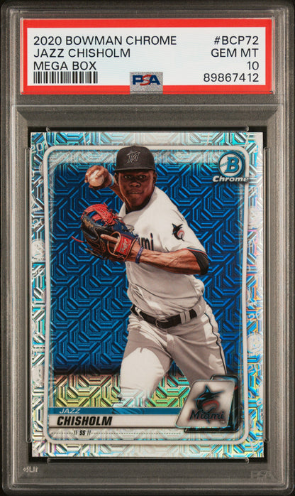 2020 Bowman Mega #BCP-72 Jazz Chisholm Chrome Refractor PSA 10