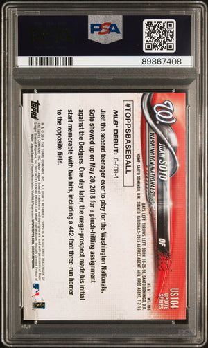 2018 Topps Update #US104 Juan Soto Rookie RC PSA 10
