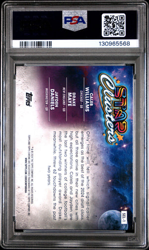 2024 Topps Cosmic Jayden Daniels Drake Maye Caleb Williams Star Clusters PSA 9