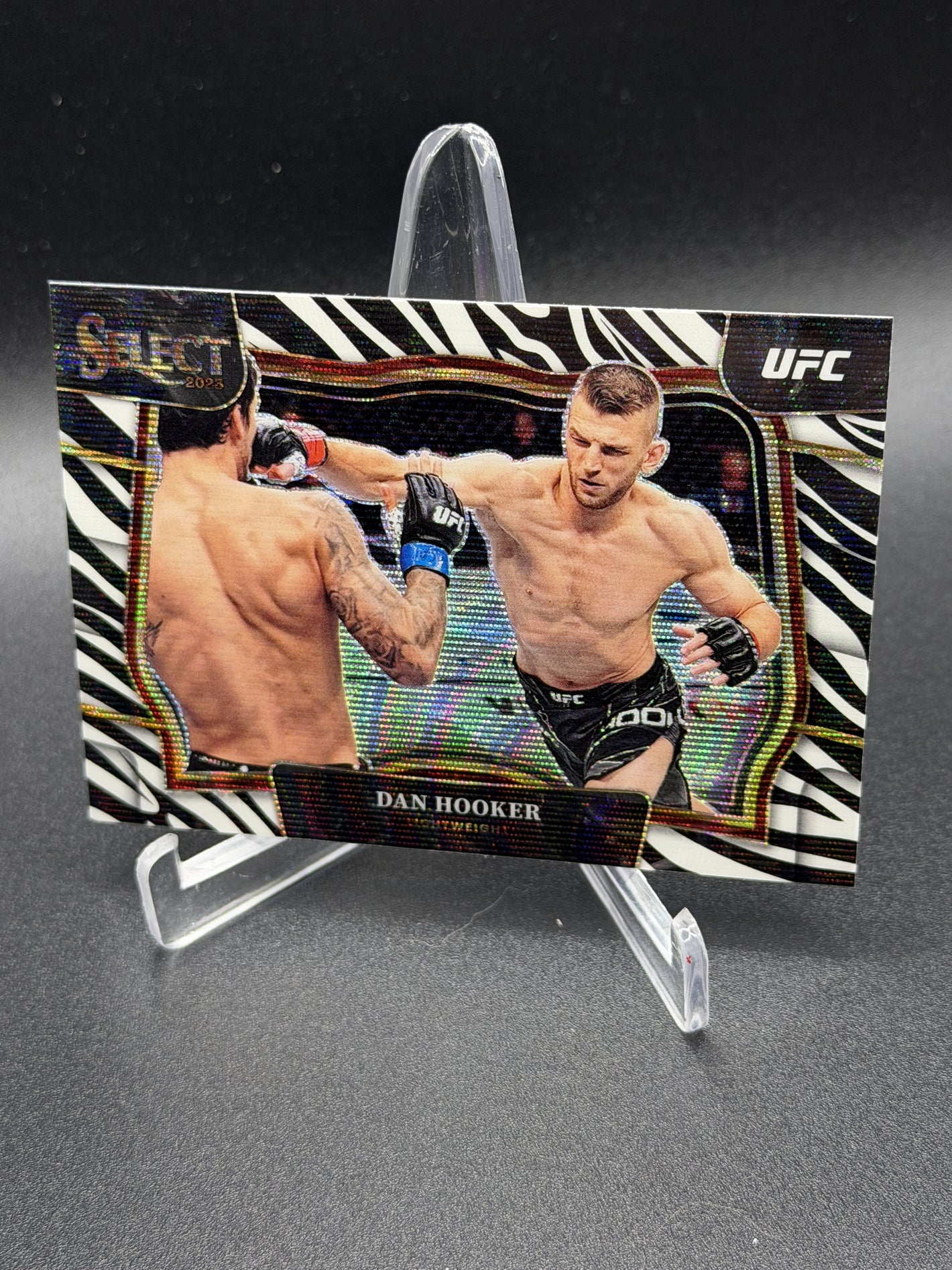 2023 Panini Select UFC #208 Dan Hooker Zebra Prizms