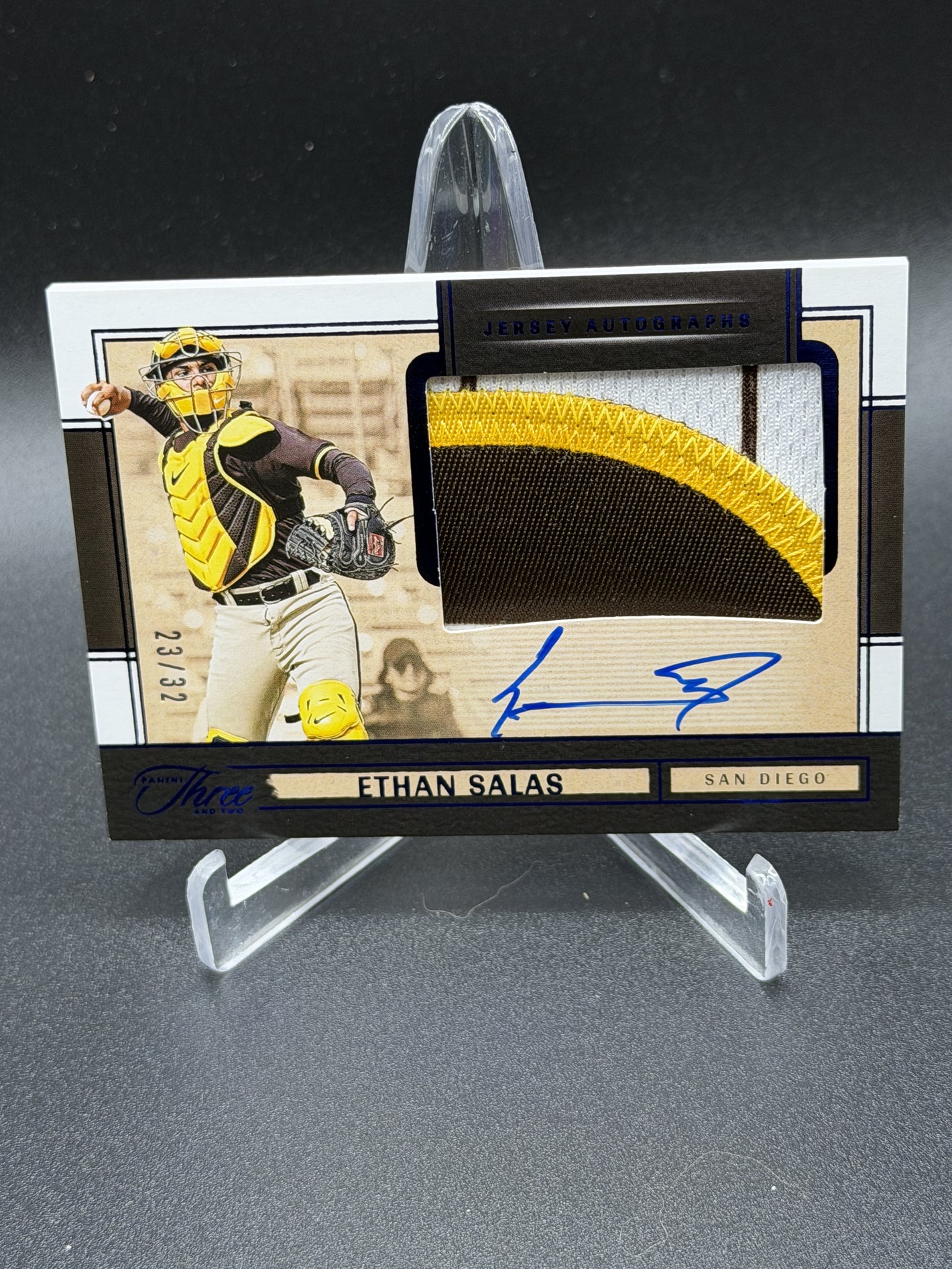 2025 Panini Three and Two #JK-ES Ethan Salas Jersey Autographs Full Count #/32