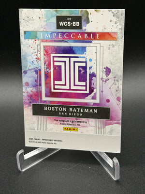 2025 Impeccable #WCS-BB Boston Bateman Watercolor Auto Holo Gold #/10