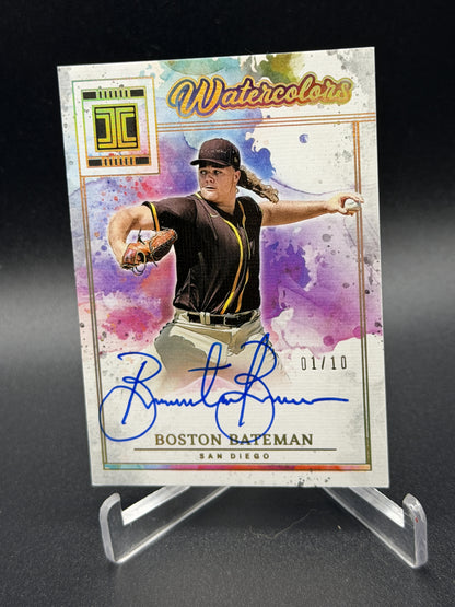 2025 Impeccable #WCS-BB Boston Bateman Watercolor Auto Holo Gold #/10