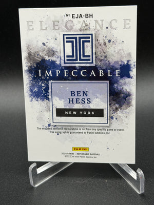 2025 Impeccable #EJA-BH Ben Hess Elegance Jersey Auto Holo Silver /25