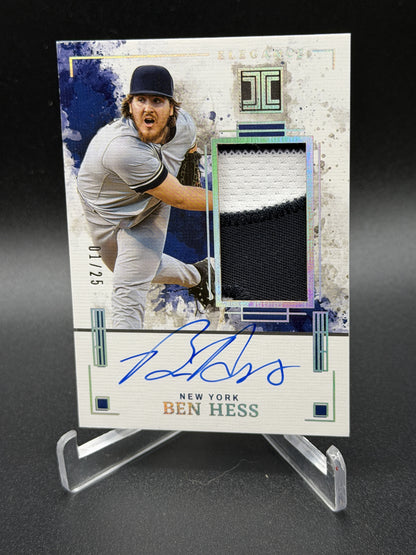 2025 Impeccable #EJA-BH Ben Hess Elegance Jersey Auto Holo Silver /25