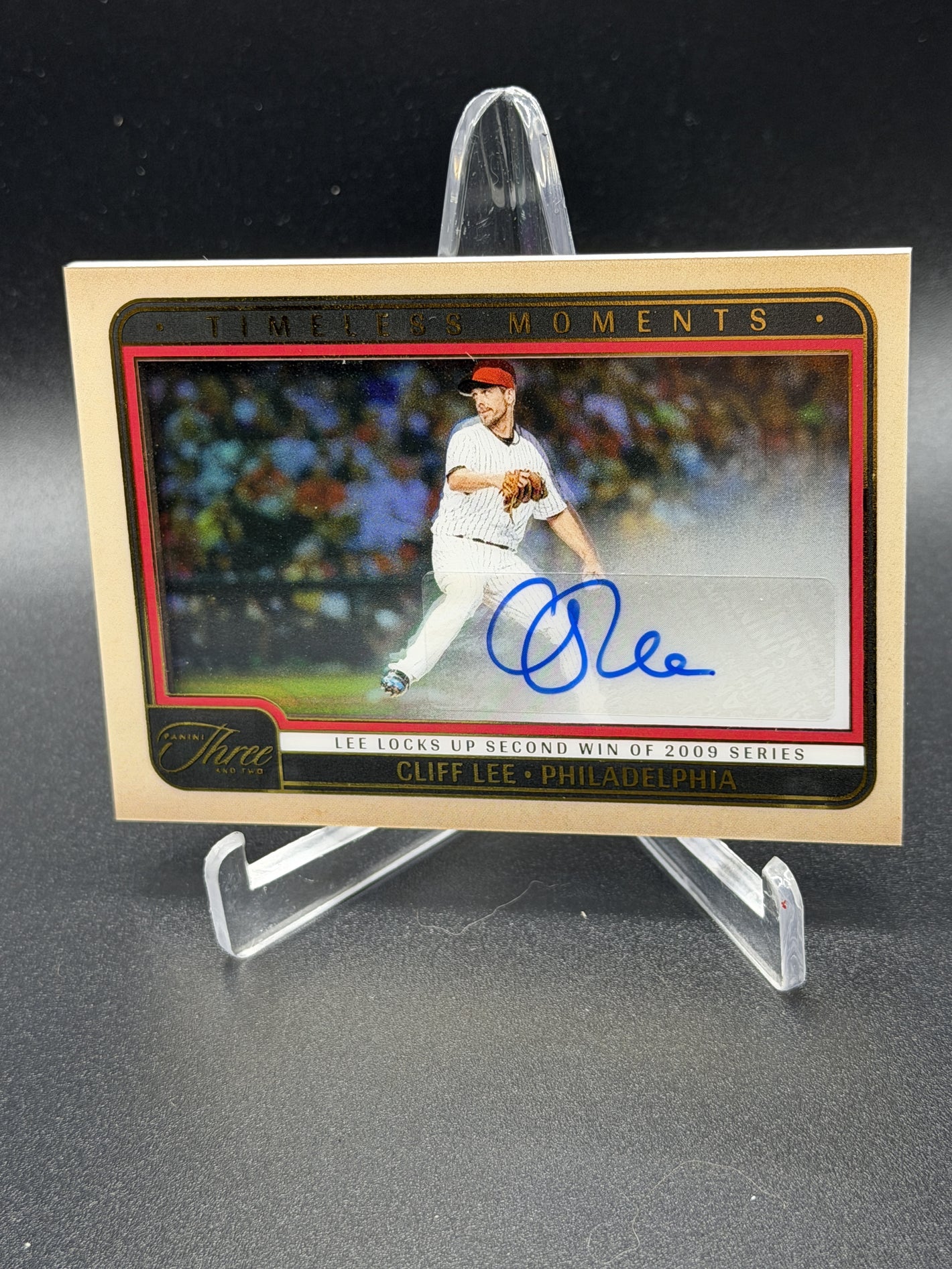 2025 Panini Three and Two #TMS-CL Cliff Lee Timeless Moments Signatures #/49