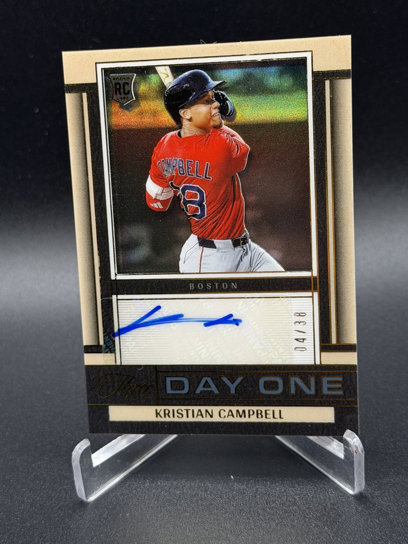 2025 Panini Three and Two #DOA-KCB Kristian Campbell Day One Autographs #/38