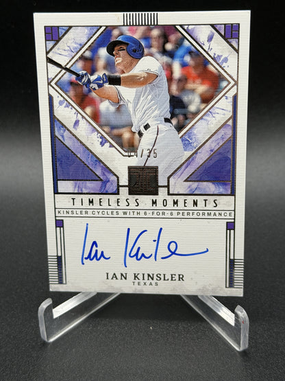 2025 Panini Impeccable - Timeless Moments Signatures #TMS-IK Ian Kinsler #/35