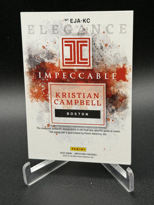 2025 Panini Impeccable #EJA-KC Kristian Campbell Elegance Jersey Autographs #/99