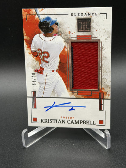 2025 Panini Impeccable #EJA-KC Kristian Campbell Elegance Jersey Autographs #/99