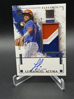 2025 Panini Impeccable #EJA-LA Luisangel Acuna Elegance Jersey Autographs #/99