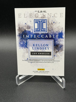 2025 Impeccable #EJA-KL Kellon Lindsey Elegance Jersey Auto Holo Silver #/25