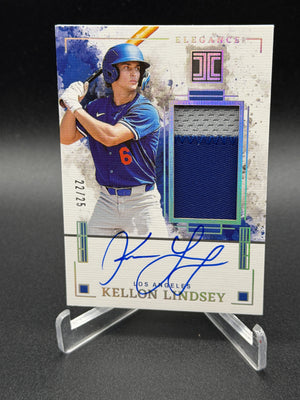 2025 Impeccable #EJA-KL Kellon Lindsey Elegance Jersey Auto Holo Silver #/25
