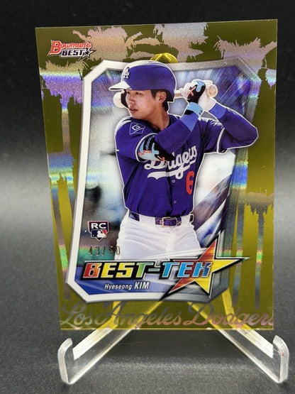 2025 Bowman's Best #BT-5 Hyeseong Kim Best Tek Gold #/50