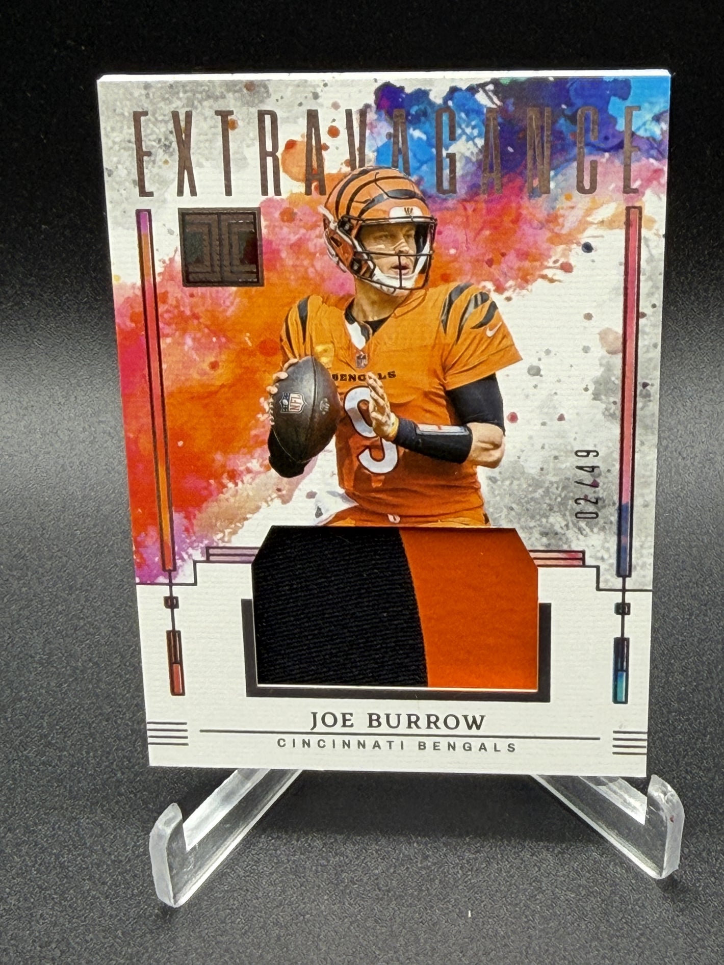 2025 Panini Impeccable #EP-JBW Joe Burrow Extravagance Patches #/49